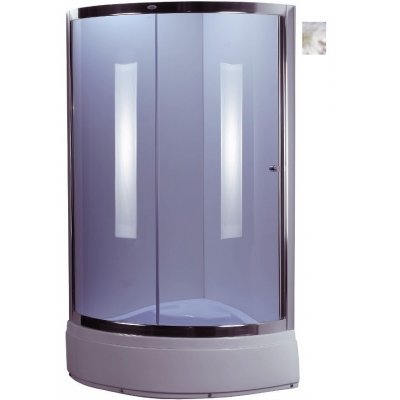 Kabina półokrągła (szkło szronione) z brodzikiem 93 cm Deante Deep Blue KTE 661X